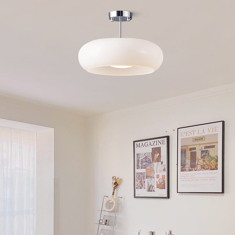 Art Deco fixture paired with modern furniture