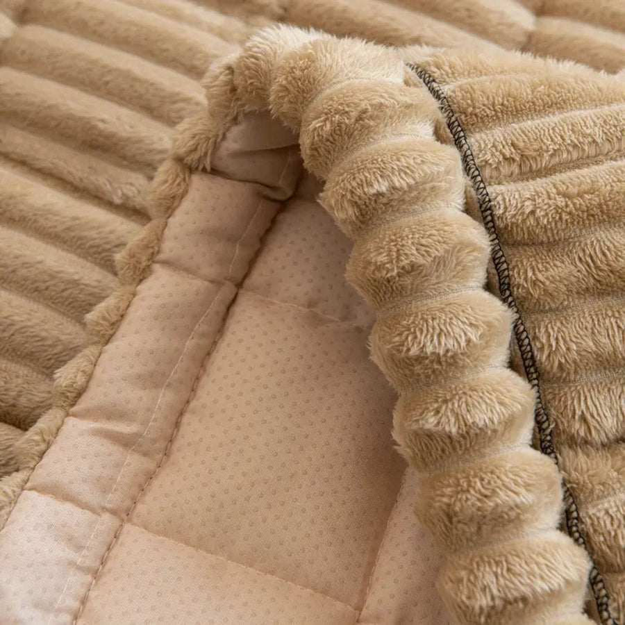 Sofa cover shown in cloud texture color