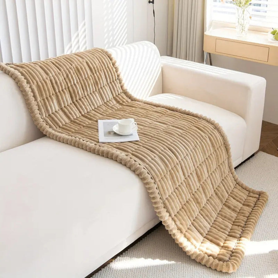 Sofa cover in a cozy living room setting