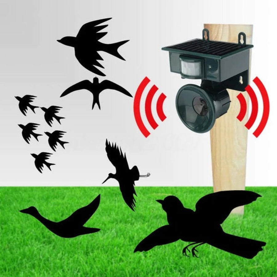 Close-up of the sound scarer speaker component