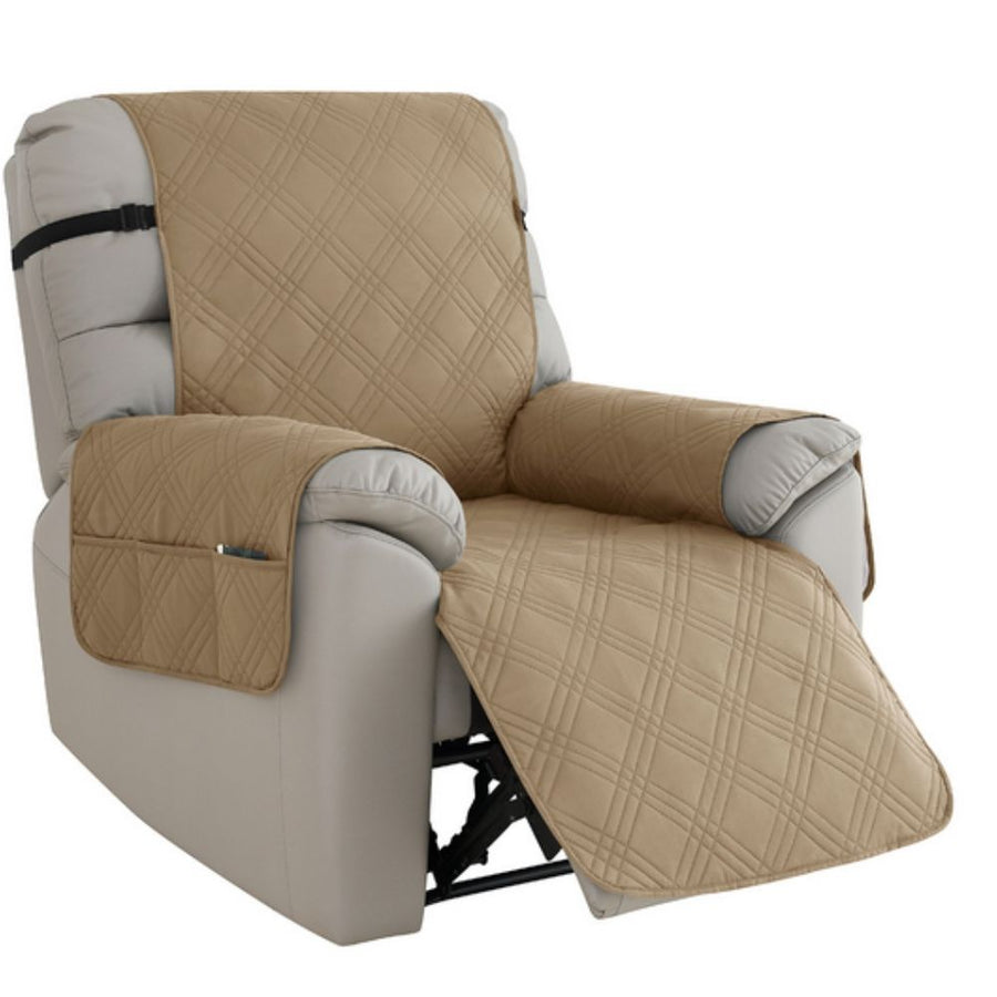 Full view of the recliner chair cover on a chair