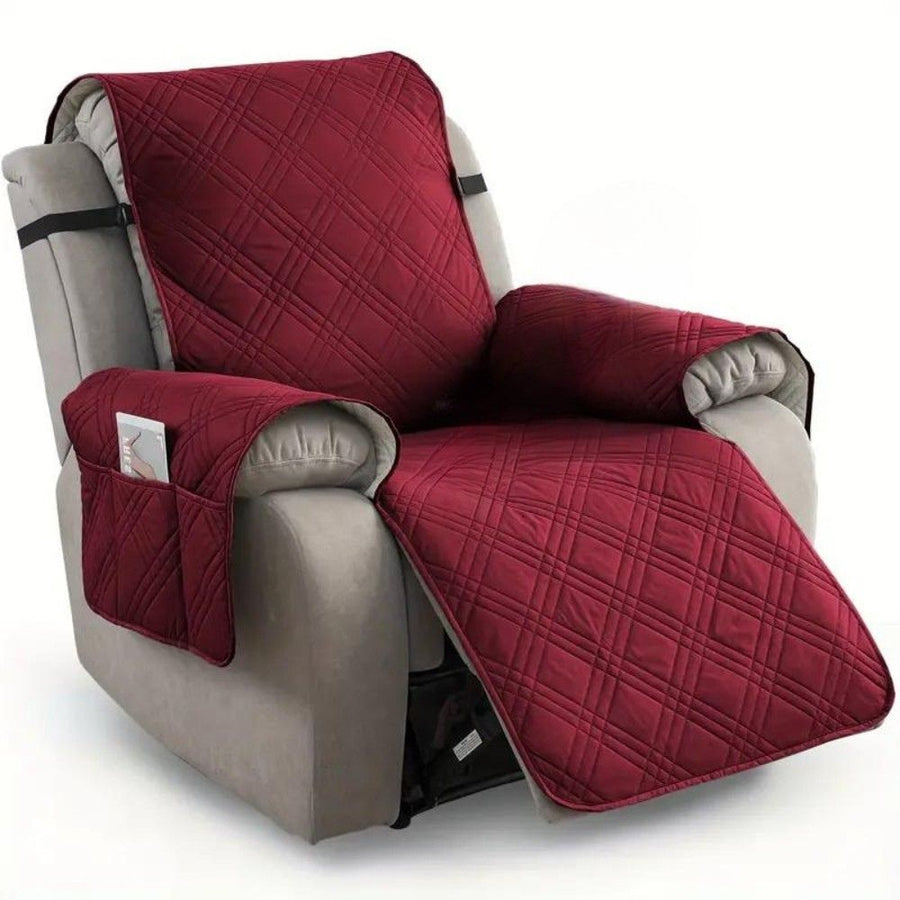 Detail shot of the non-slip cover fabric on a recliner