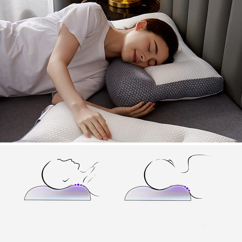 Close-up detail of the memory foam neck pillow