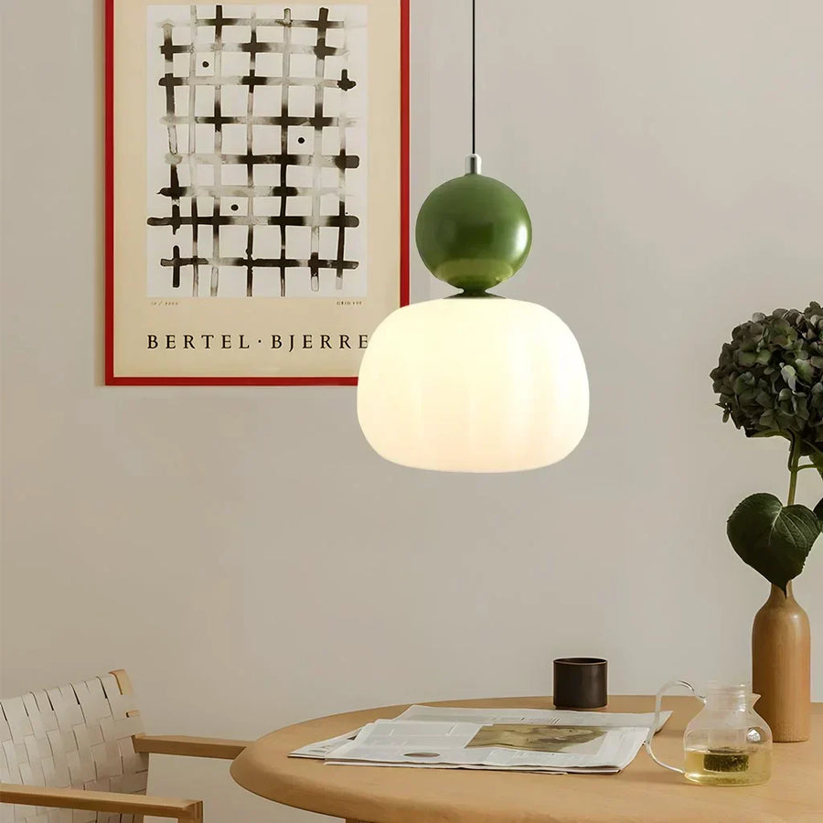 Pendant light with three color temperature settings displayed