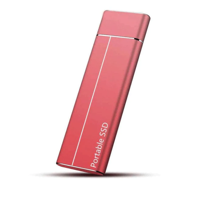 Portable SSD shown in different color options