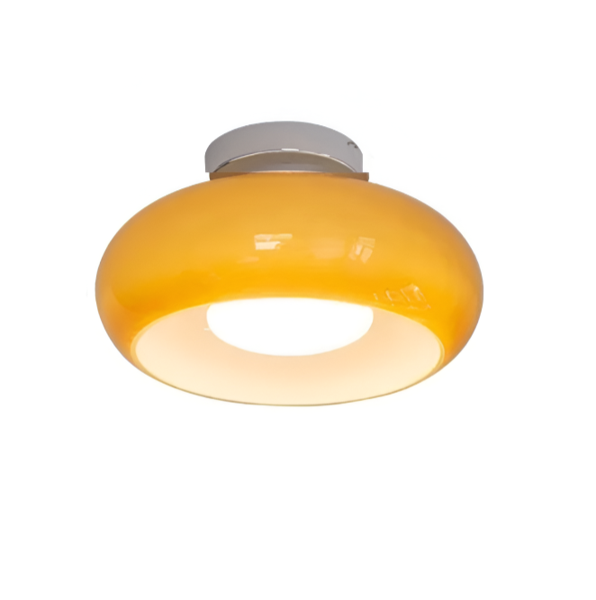Art Deco ceiling light mounted above a dining table