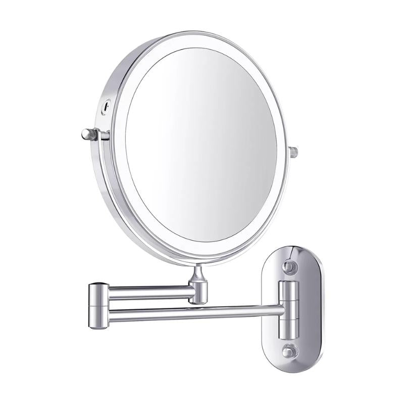 Side view of the rechargeable LED makeup mirror stand