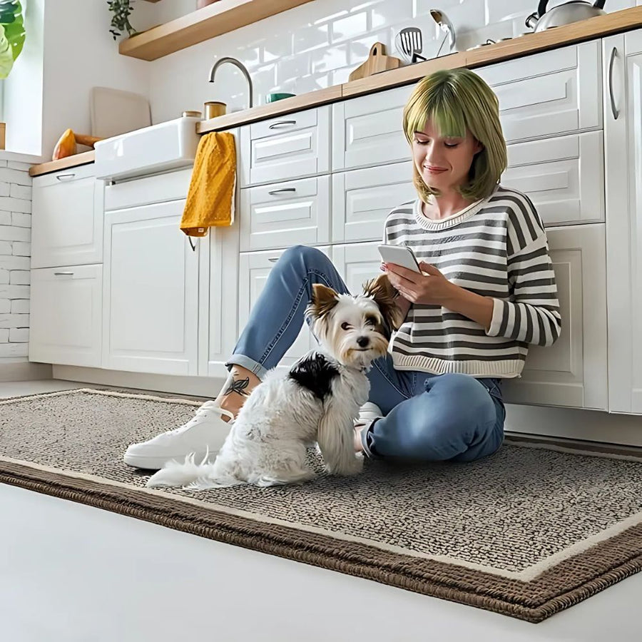Knitted two-tone kitchen mat, photo 4