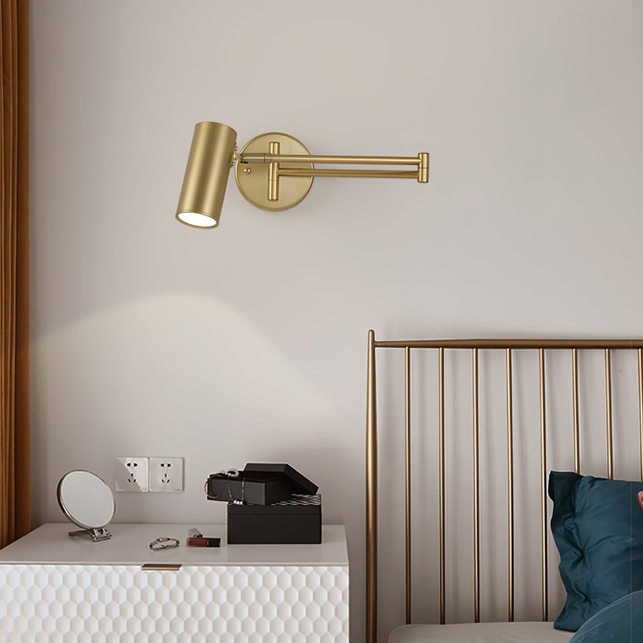Wall lamp installed in a hallway setting