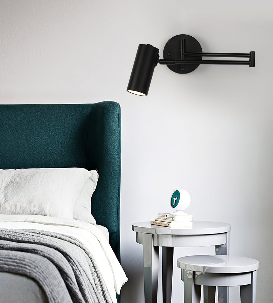 Detail shot of the switch on the wall lamp