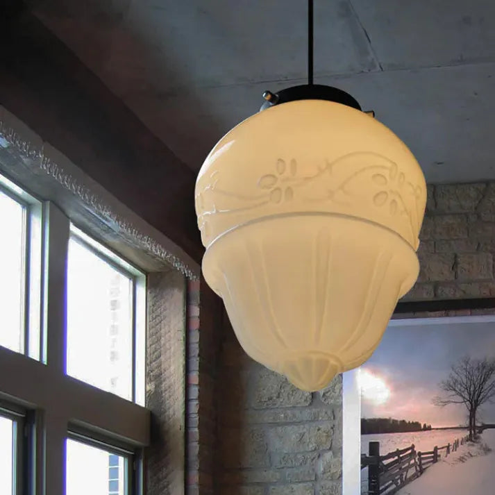 Close-up of the geometric shade design