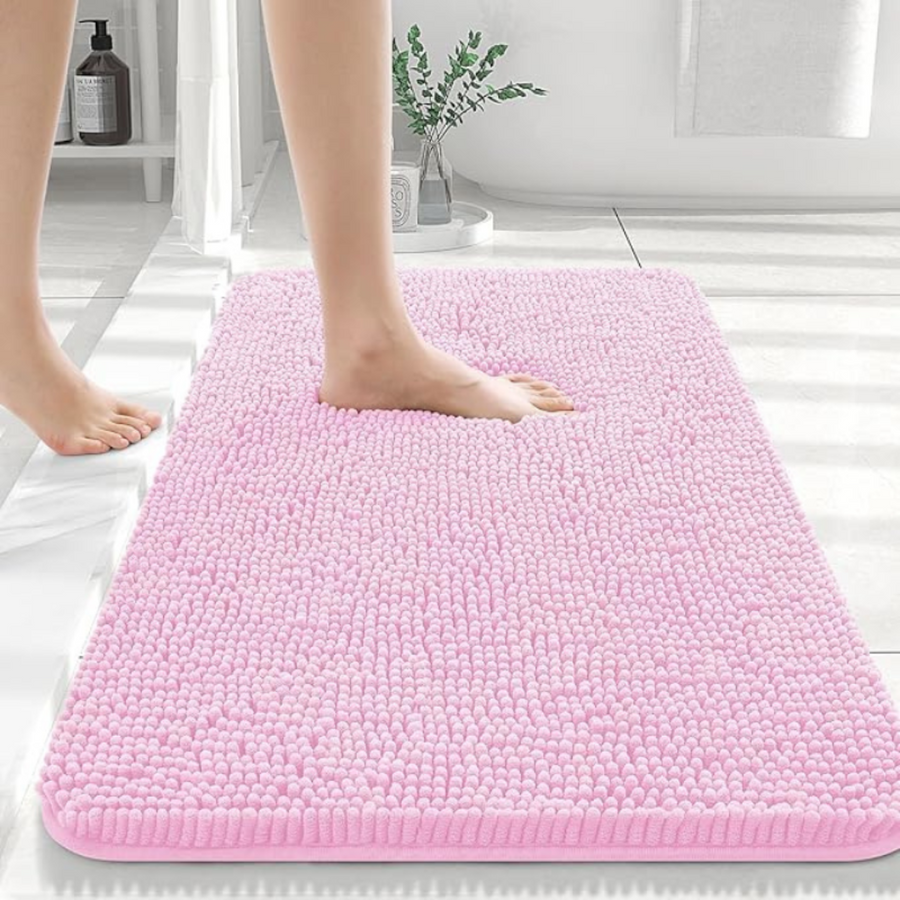 Bath mat in a beige color option