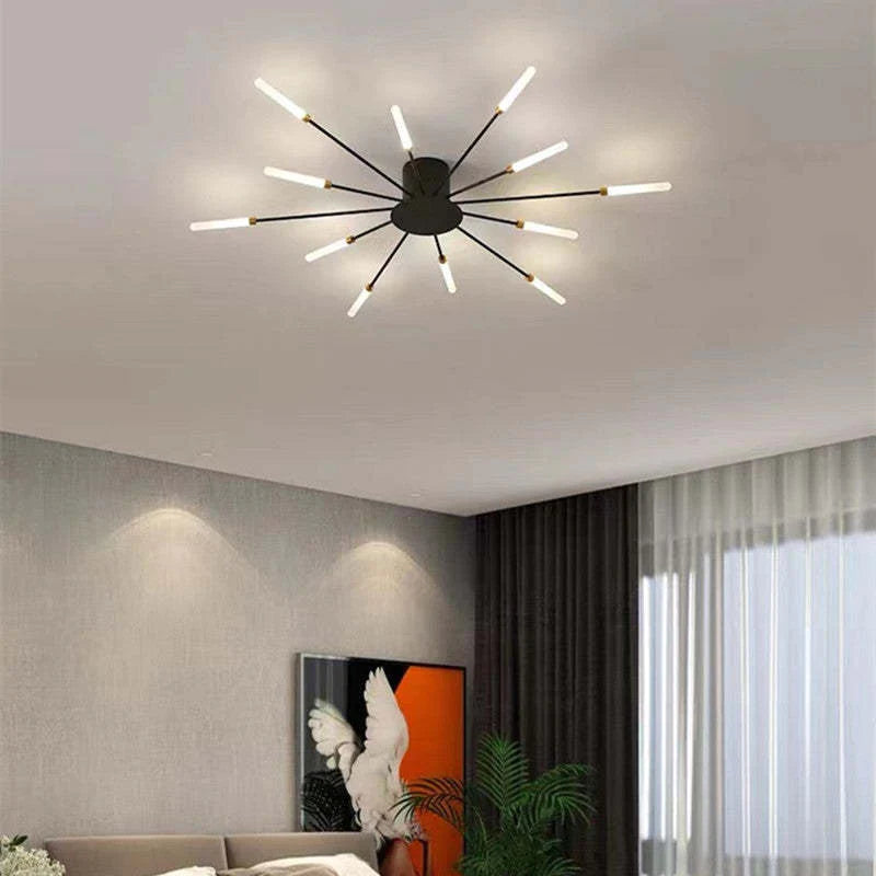 Ceiling light shown with dimmable light setting active