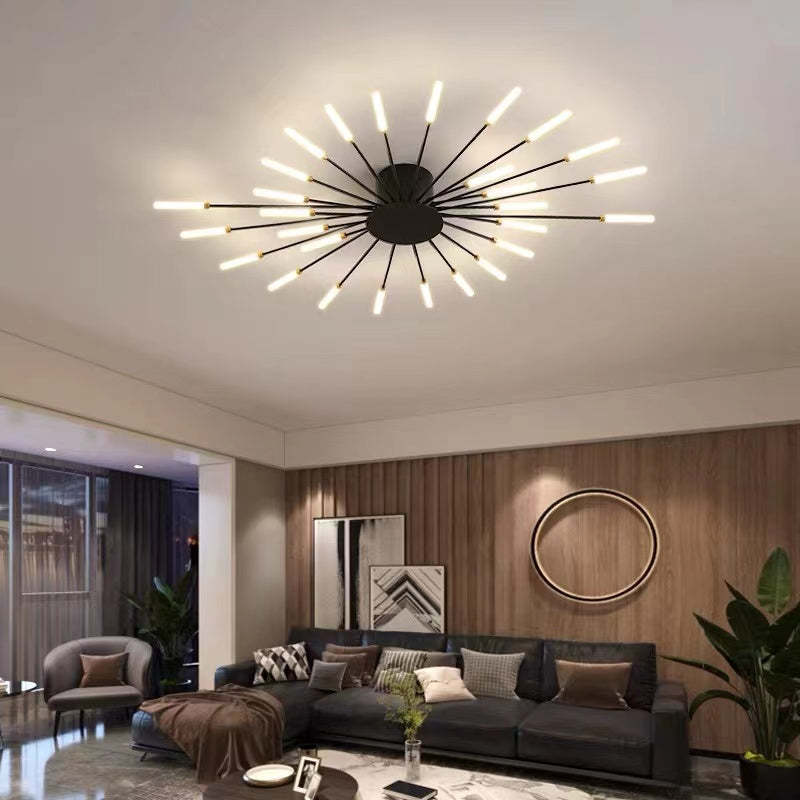 Front view of the ceiling light's metal housing