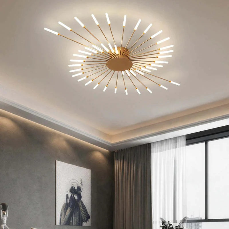 Ceiling light fixture with visible wiring and mount