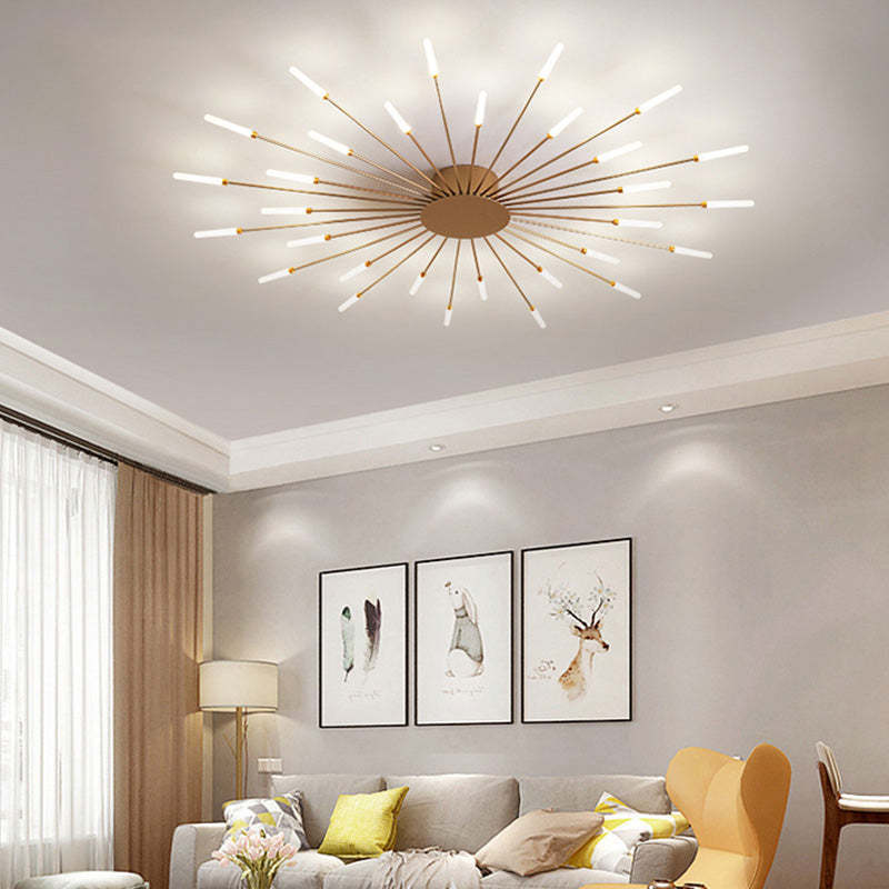 Side view of the industrial-style ceiling light