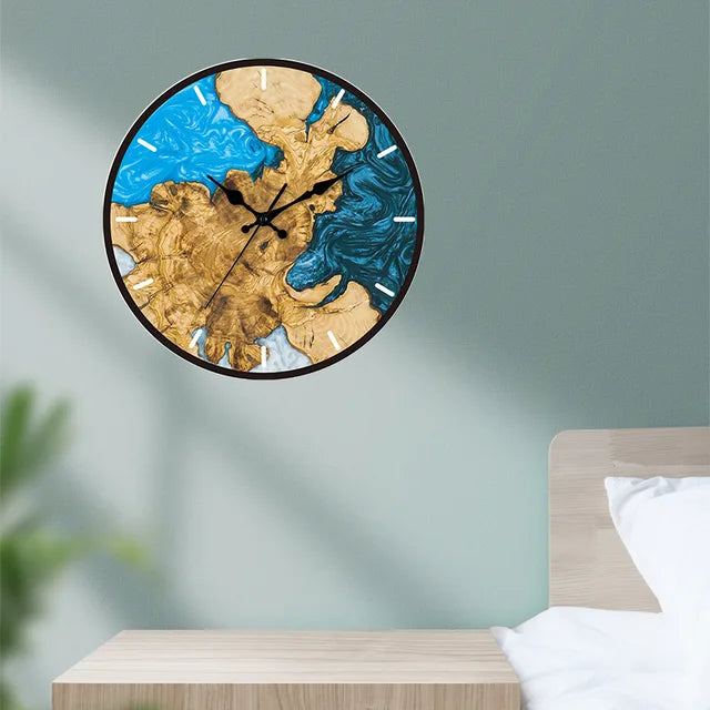 Side angle showing the depth of the transparent wall clock.