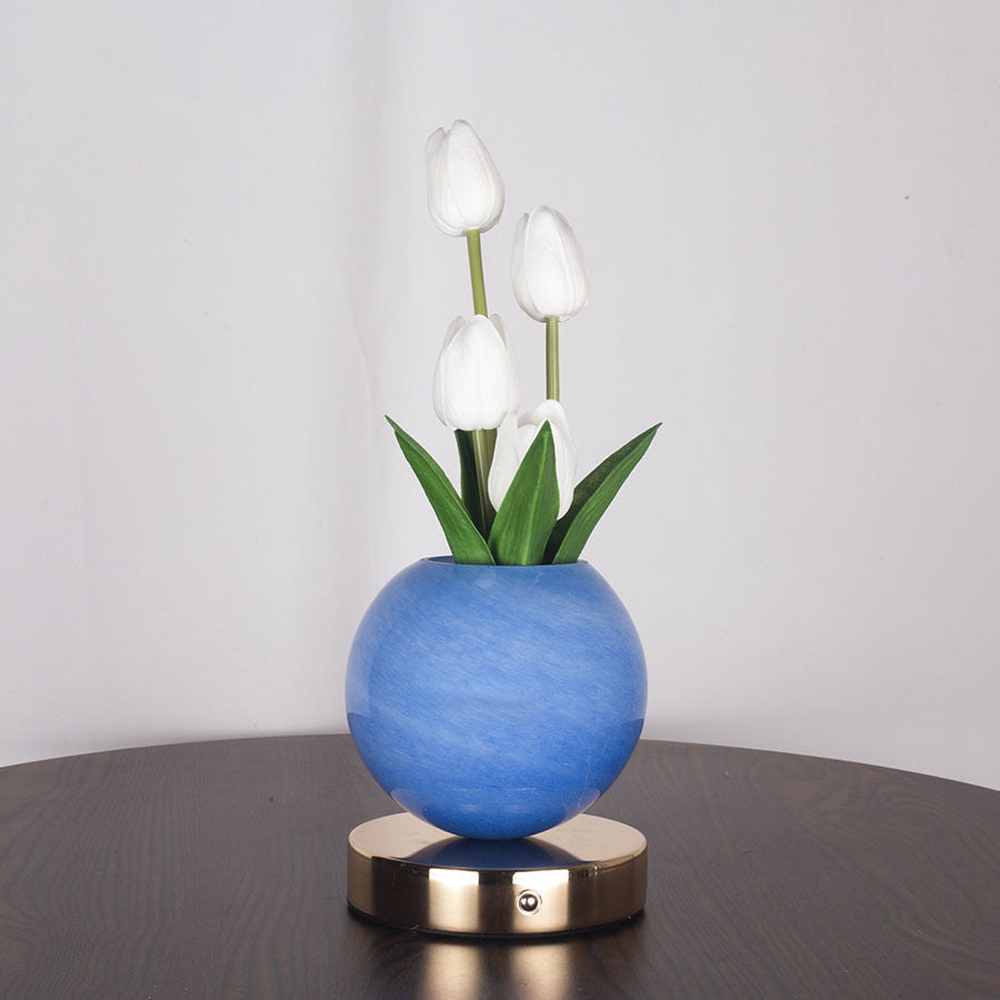 Round base of the LED tulip lamp
