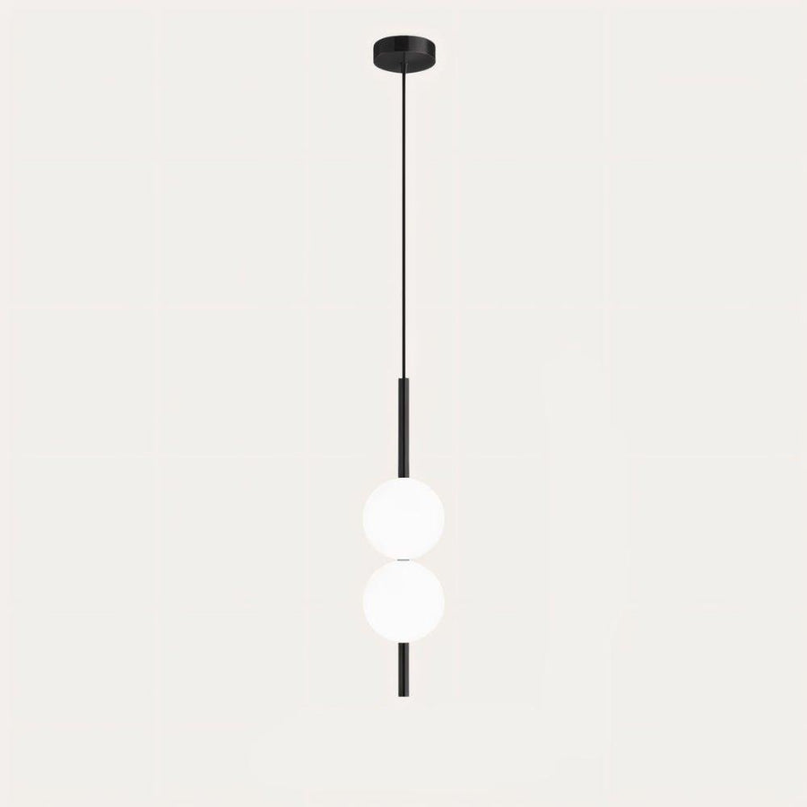 Globe pendant light shown in cool white light