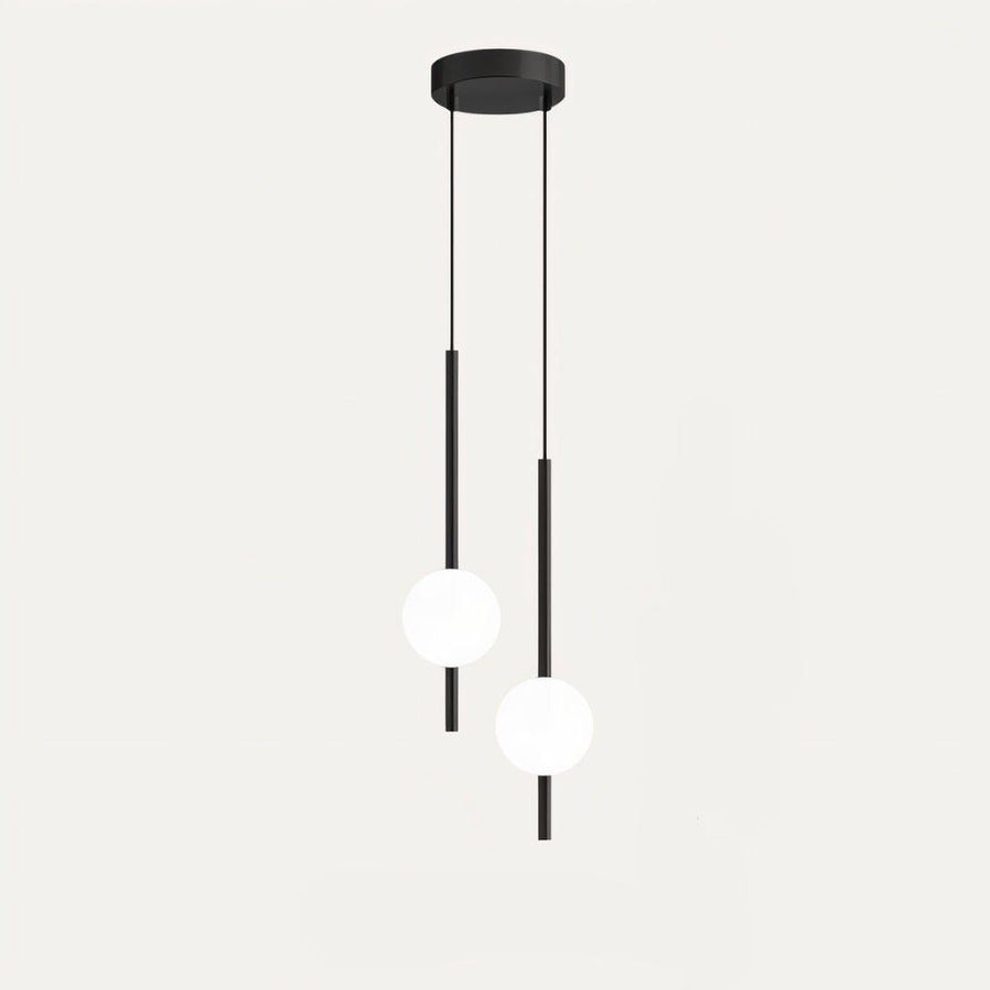 Two-head globe pendant light fixture