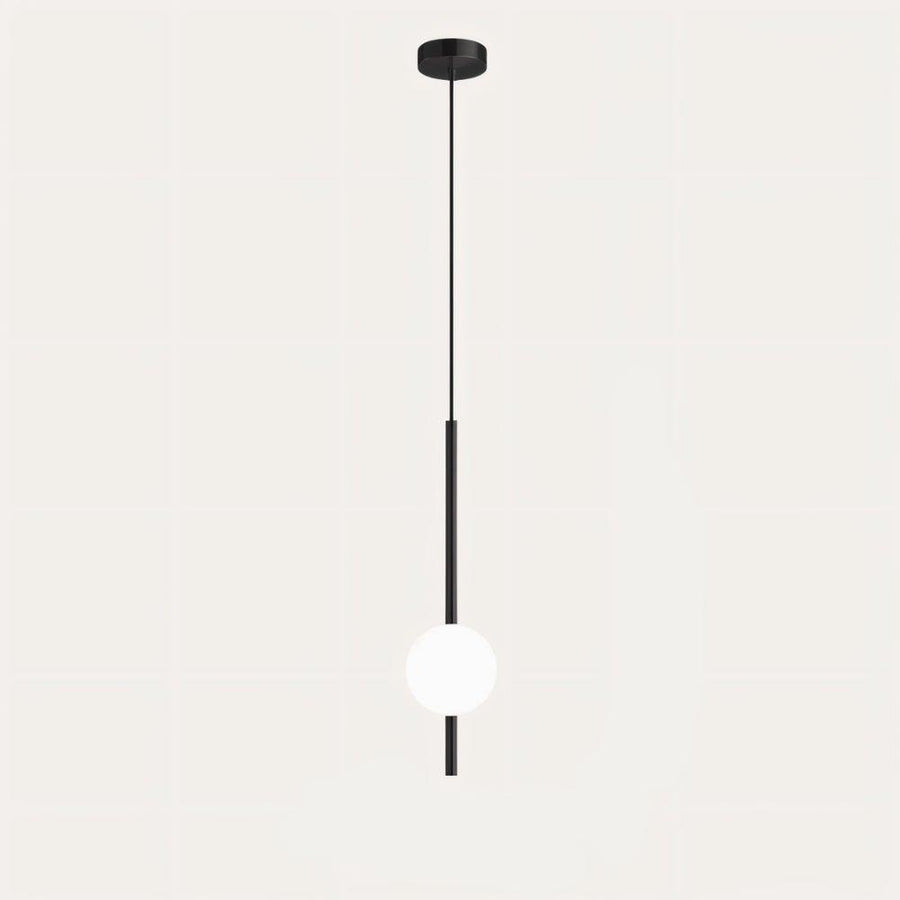 Close-up of the brass finish on the pendant light