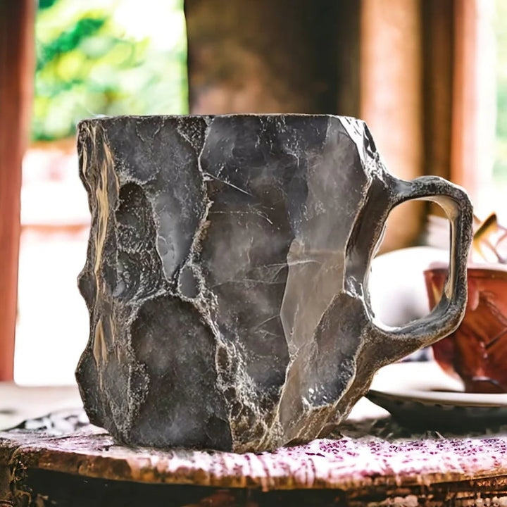 Top view showing the mug's rim and interior
