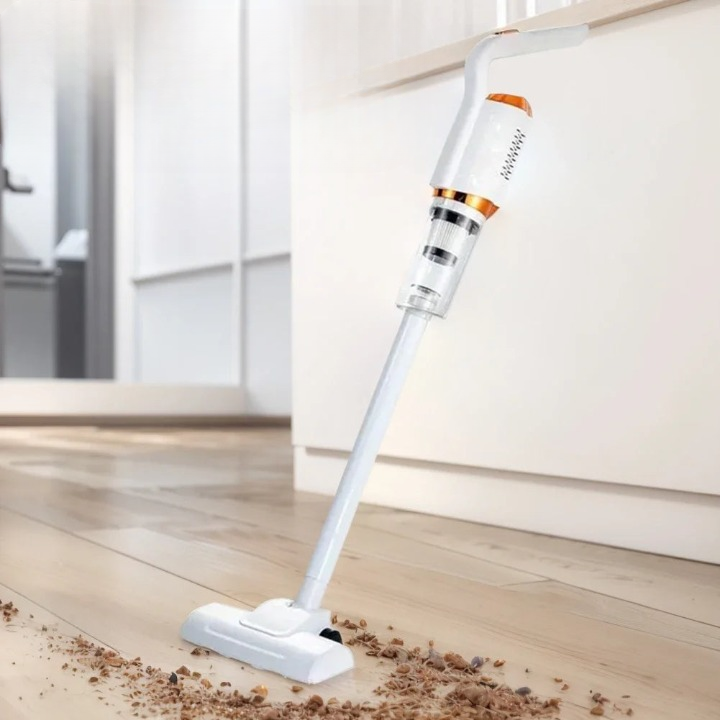 Close-up detail of the cordless vacuum cleaner