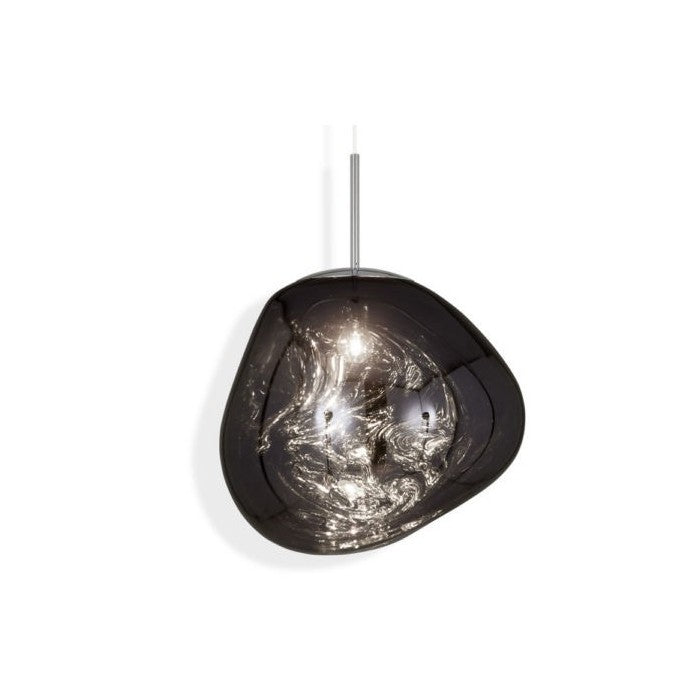 Black pendant light with warm white LED glow