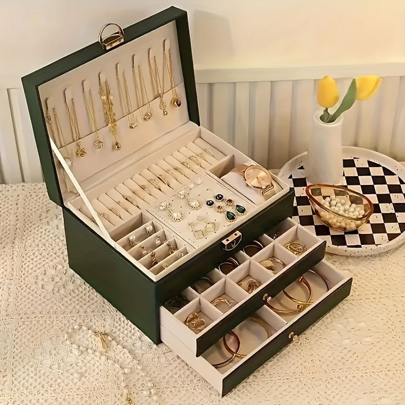 Close-up of the 3-tier jewelry box