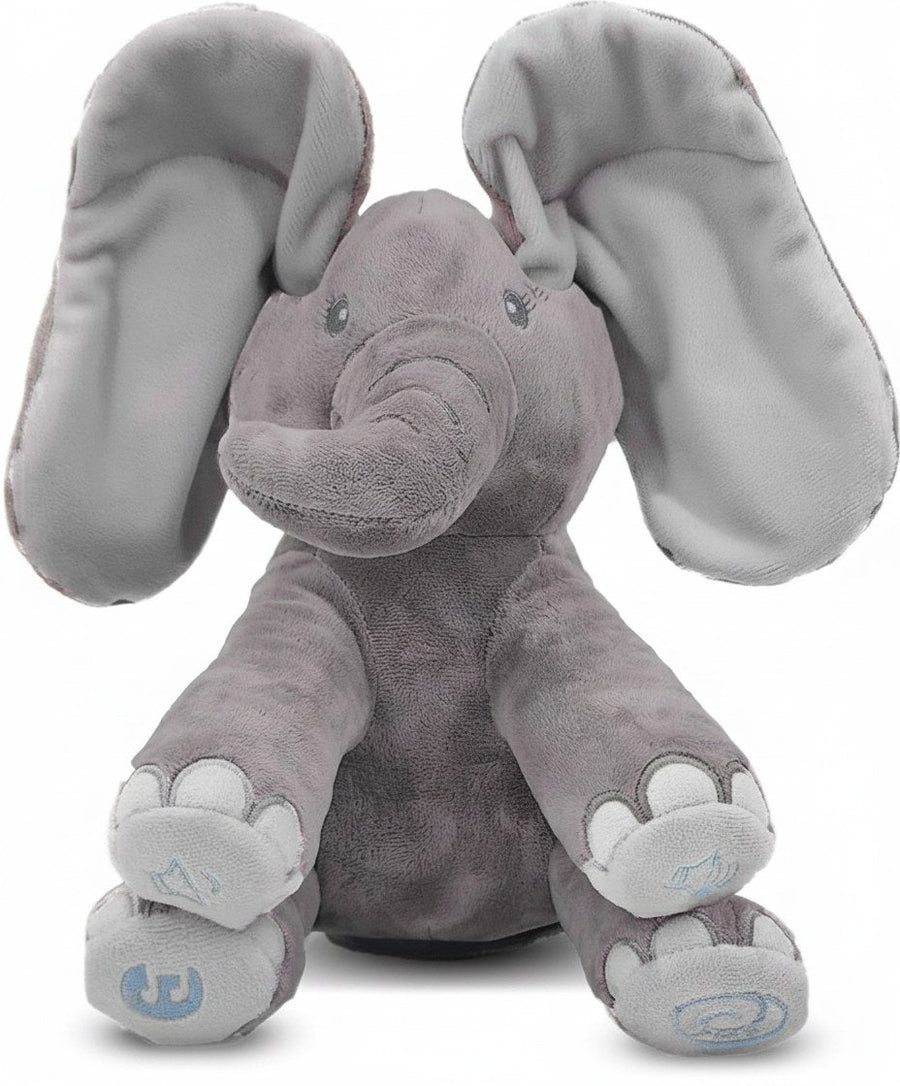 Singing elephant in gray – interactive peek-a-boo baby toy