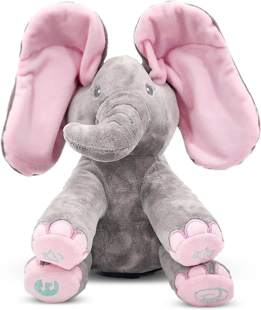 Singing elephant in pink – interactive peek-a-boo baby toy