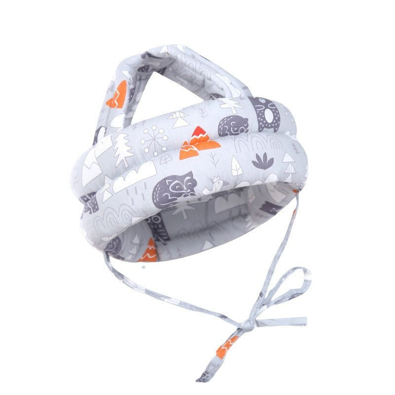 Soft Gray Forest head protection pillow for baby