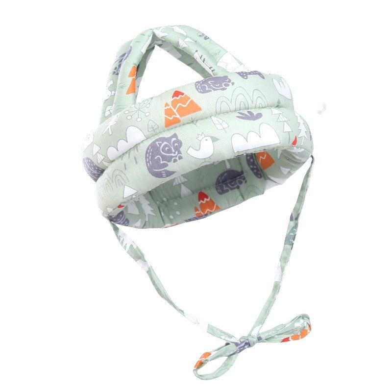 Soft Green Forest head protection pillow for baby