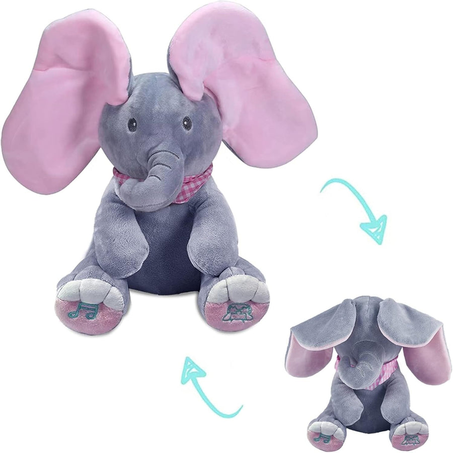 Singing elephant demonstrating peek-a-boo motion