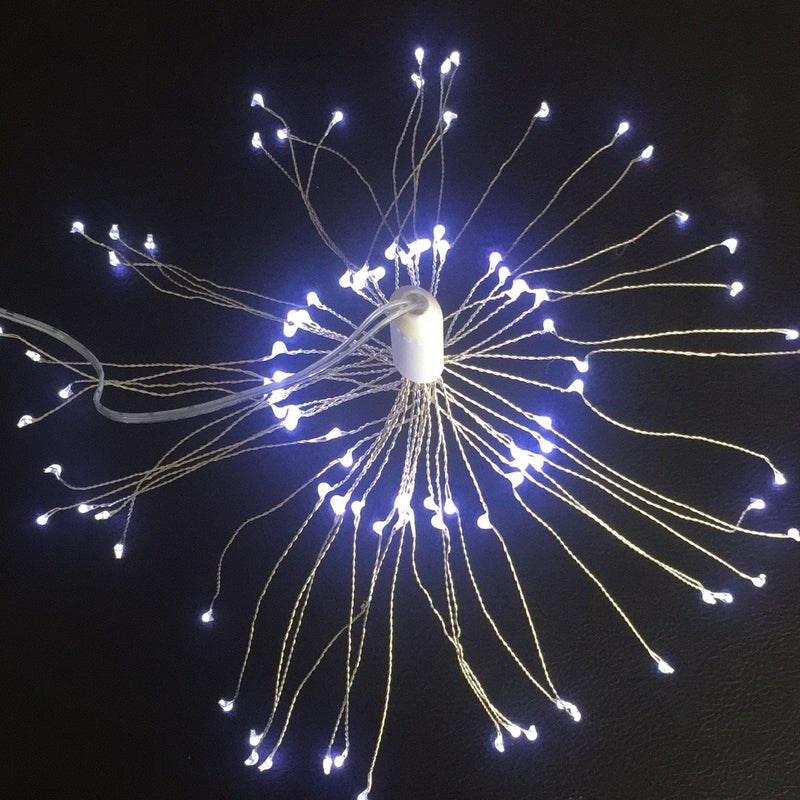 White LED firework lamp copper wire close-up