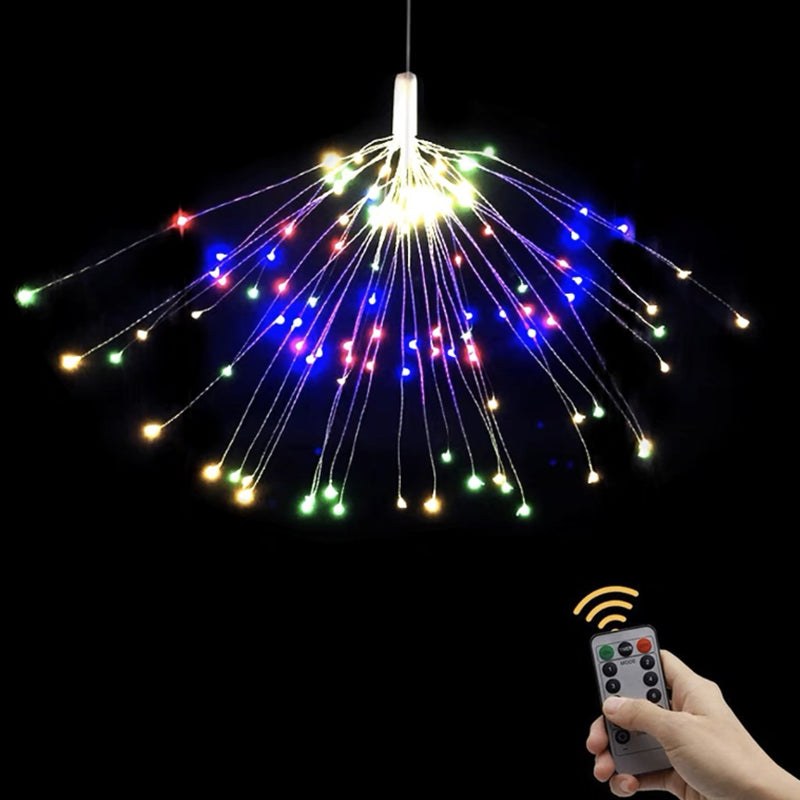 Multicolor LED firework lamp with remote control