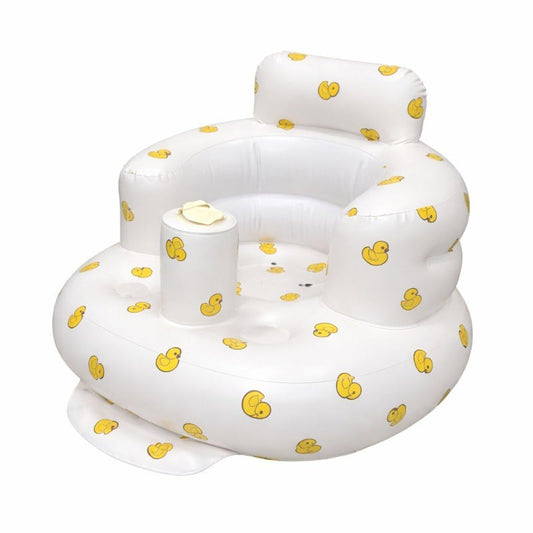 Inflatable baby seat in Yellow Duck pattern