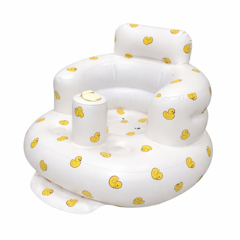 Inflatable baby seat in Yellow Duck pattern