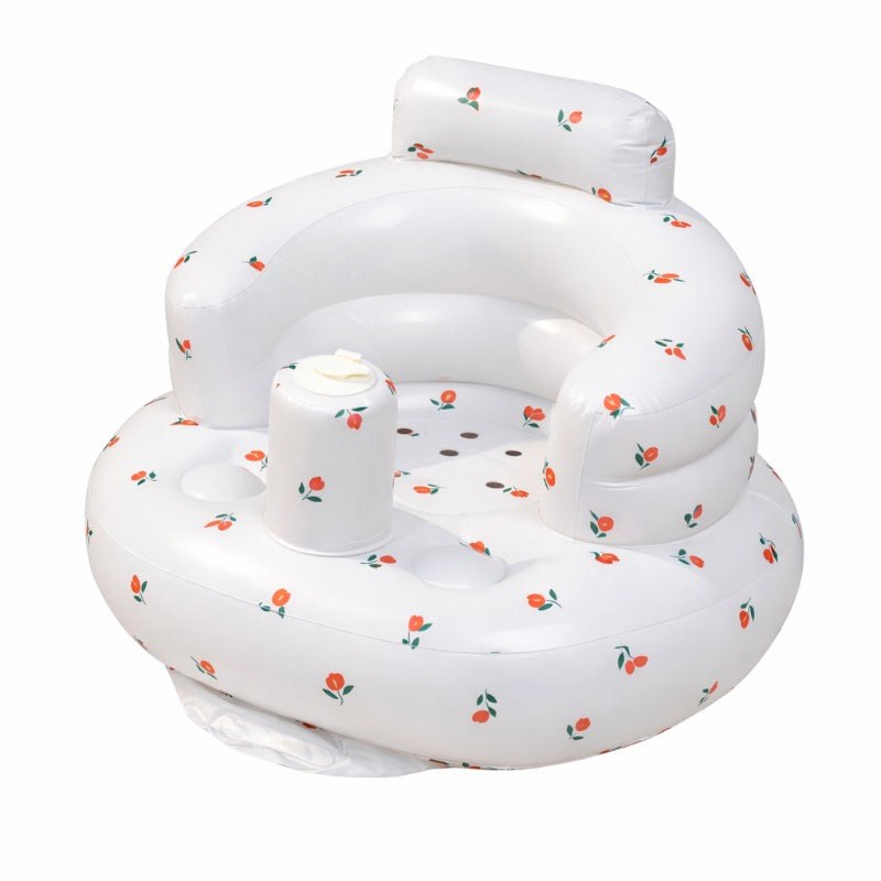 Inflatable baby seat in Pink Tulip pattern