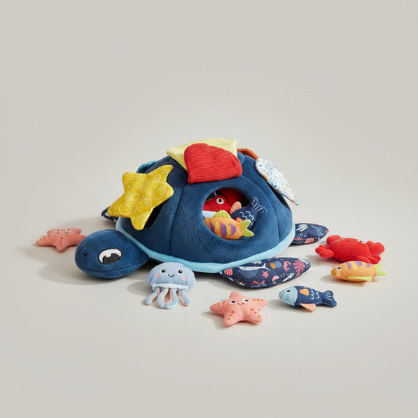 Studio shot of the Montessori sea turtle activity toy