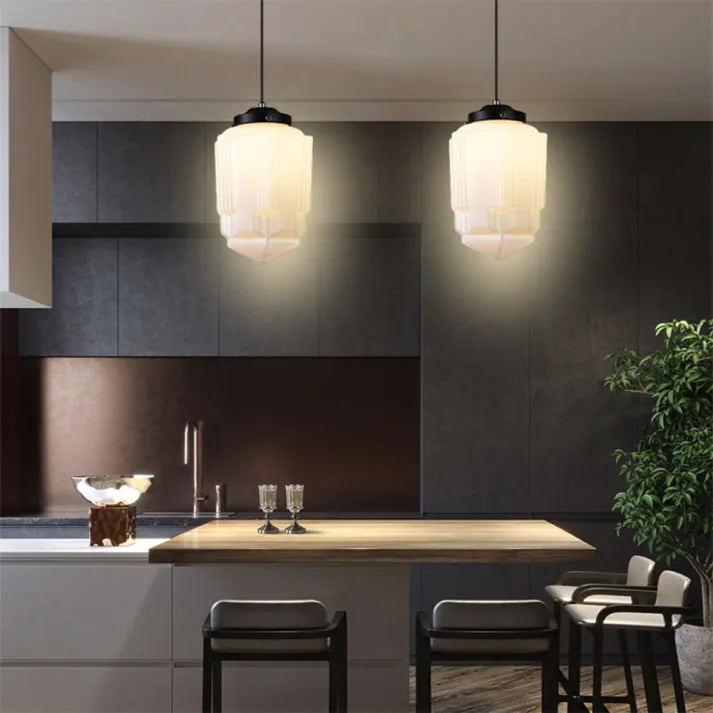 Pendant light shown from above