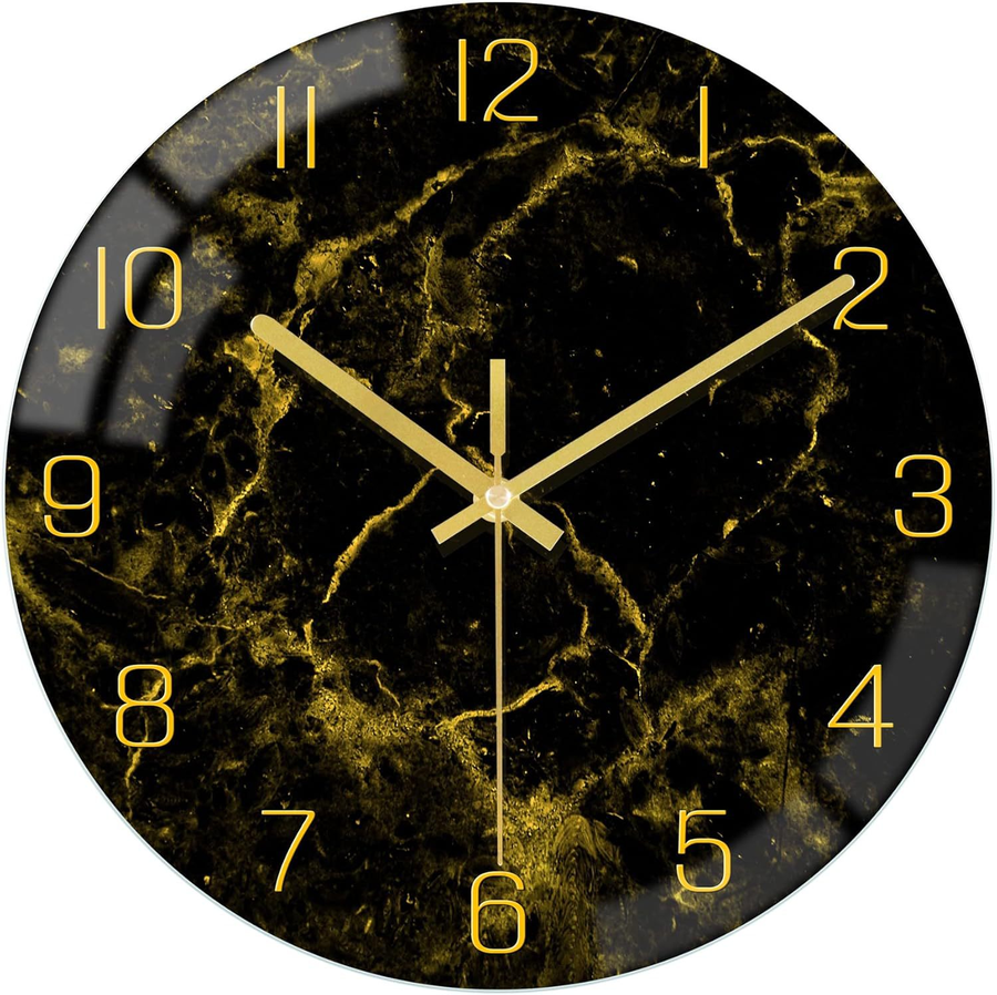 Detail shot of the galaxy style wall clock design