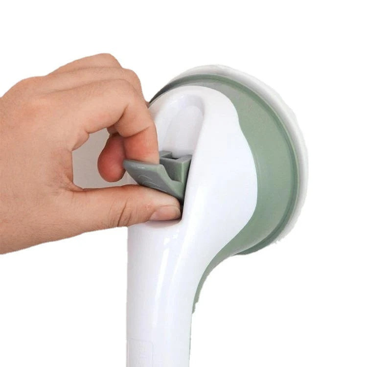Grab bar installed near a shower for added stability