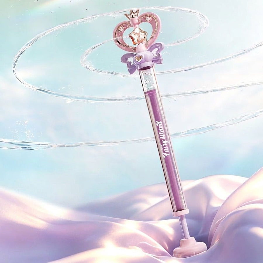 Purple wand-shaped water gun product shot