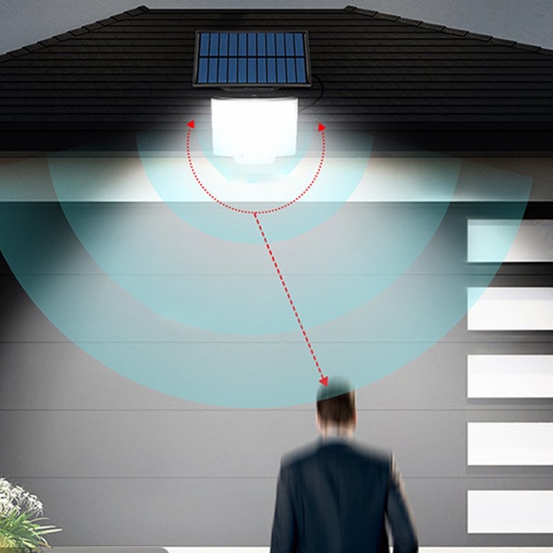 Diagram showing the motion sensor's detection range.