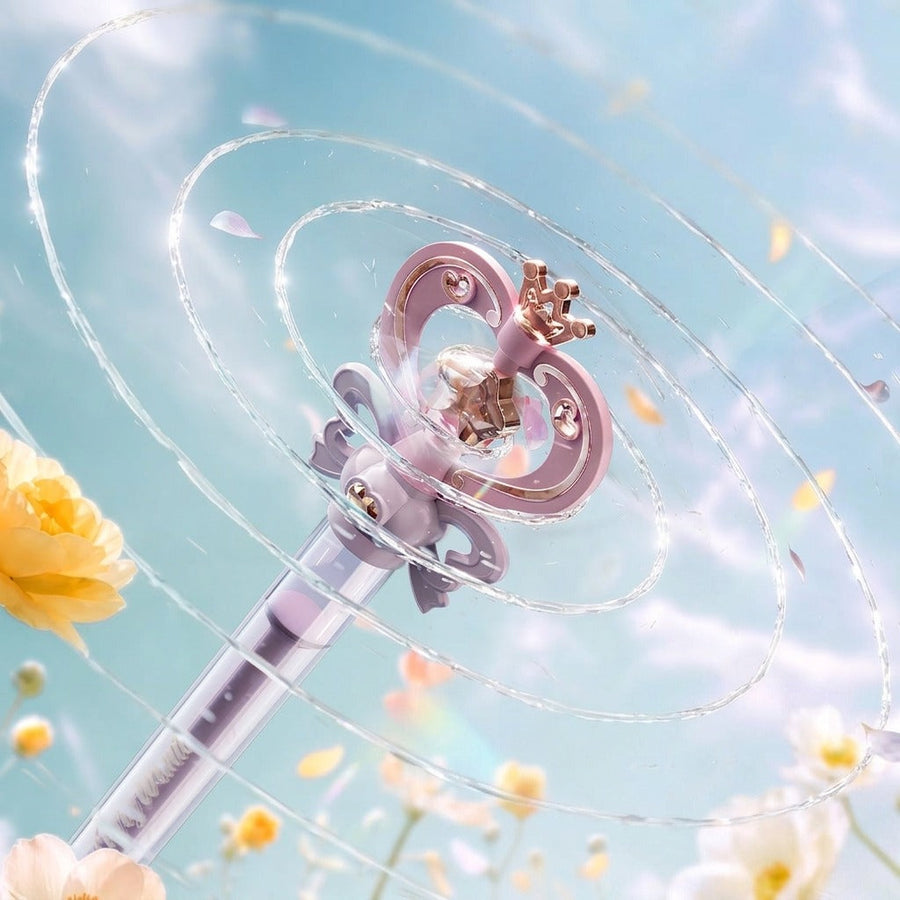 Close-up of the spinning water mechanism in the wand