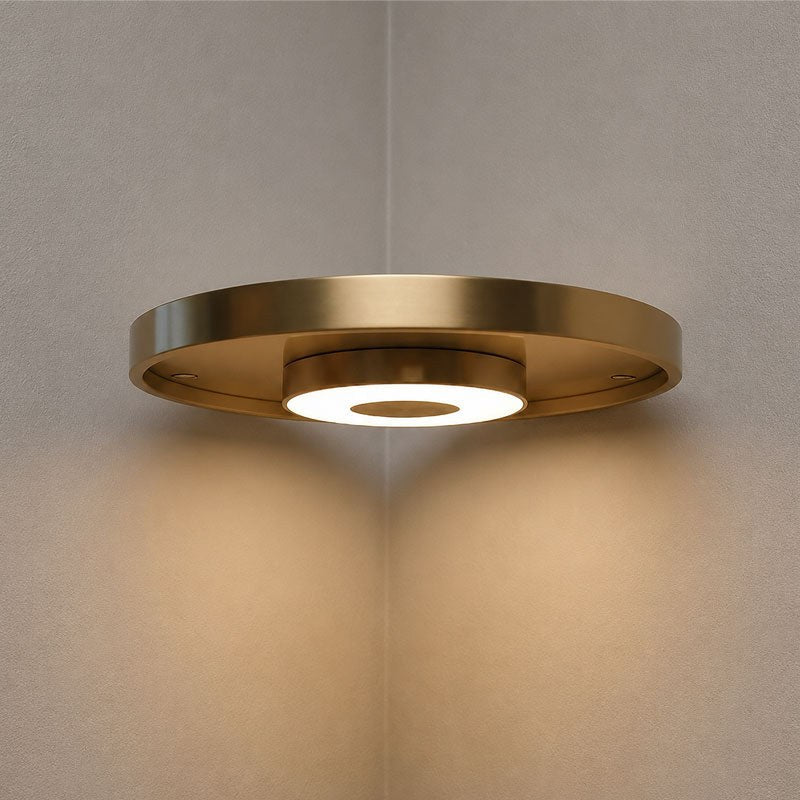 Corner shelf with LED light on and off, showing the difference with and without mood lighting