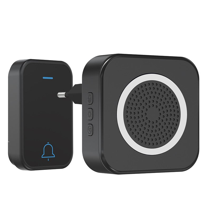 Wireless doorbell - transmitter and receiver on a white background