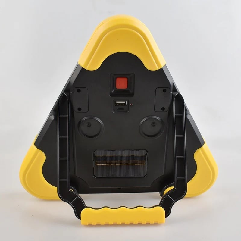 Back view of the emergency beacon showing the magnetic mount and handle