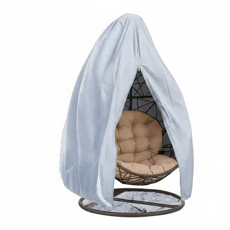 Silver gray hanging egg chair cover with zipper